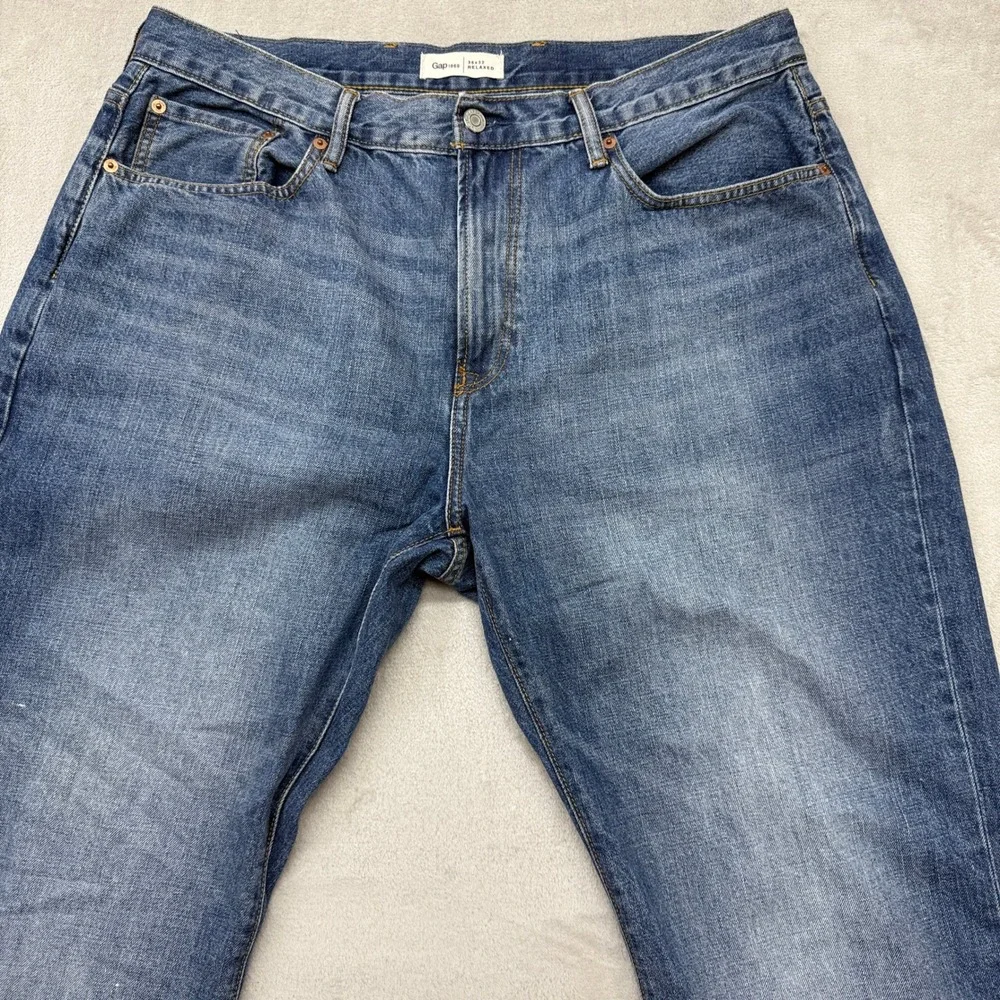 Gap Jeans Mens 36x32 Blue Relaxed Fit Stone Wash Loose Baggy Y2K Style‎ Skater